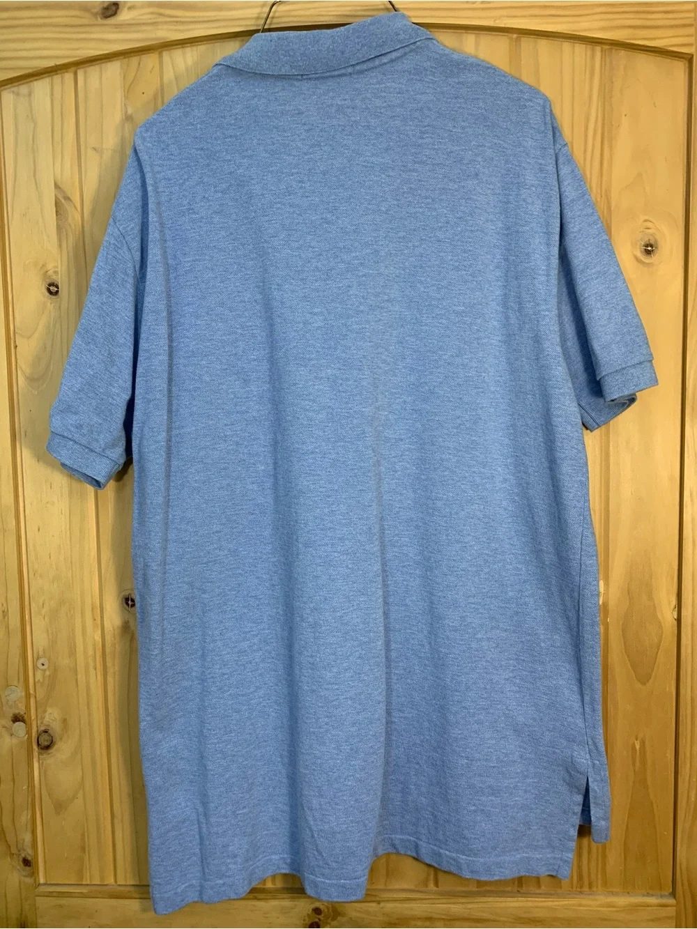Polo Ralph Lauren Mens Large Light Blue Short Sleeve Pique Polo Yellow Pony